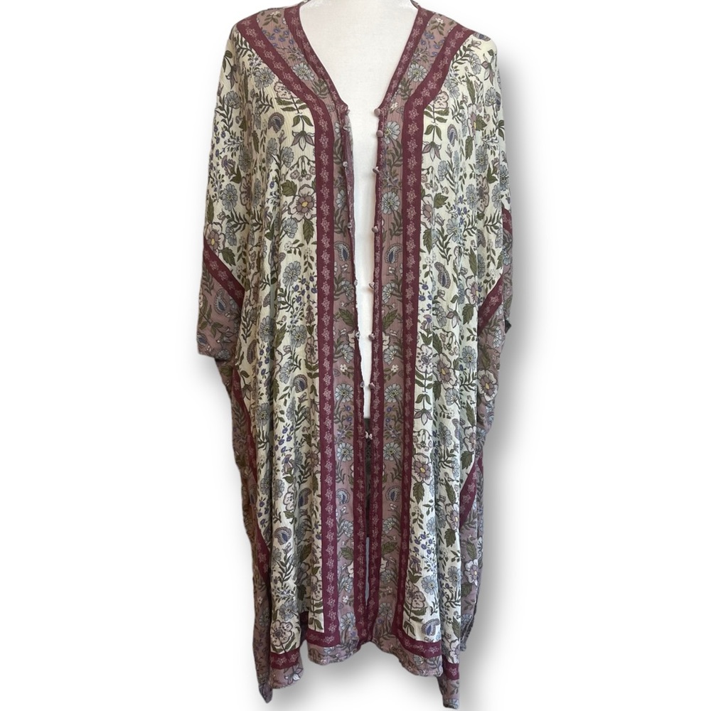 Divided by H&M Floral Duster Cardigan/ Kimono-One Size-GUC